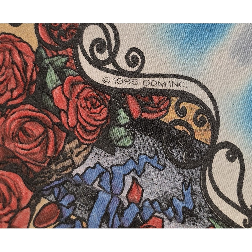 GRATEFUL DEAD 1965-1995 Tour Long Sleeve Tie Dye Tshirt Surf Tee Sz Med* (Small) - Picture 8 of 9